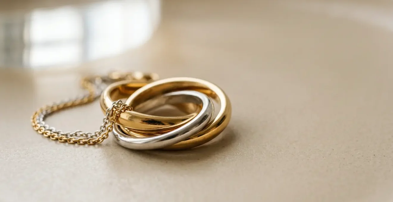 Elegante Bicolor-Schmuckstücke aus Gold und Silber harmonisch kombiniert