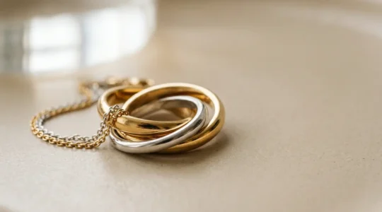 Elegante Bicolor-Schmuckstücke aus Gold und Silber harmonisch kombiniert