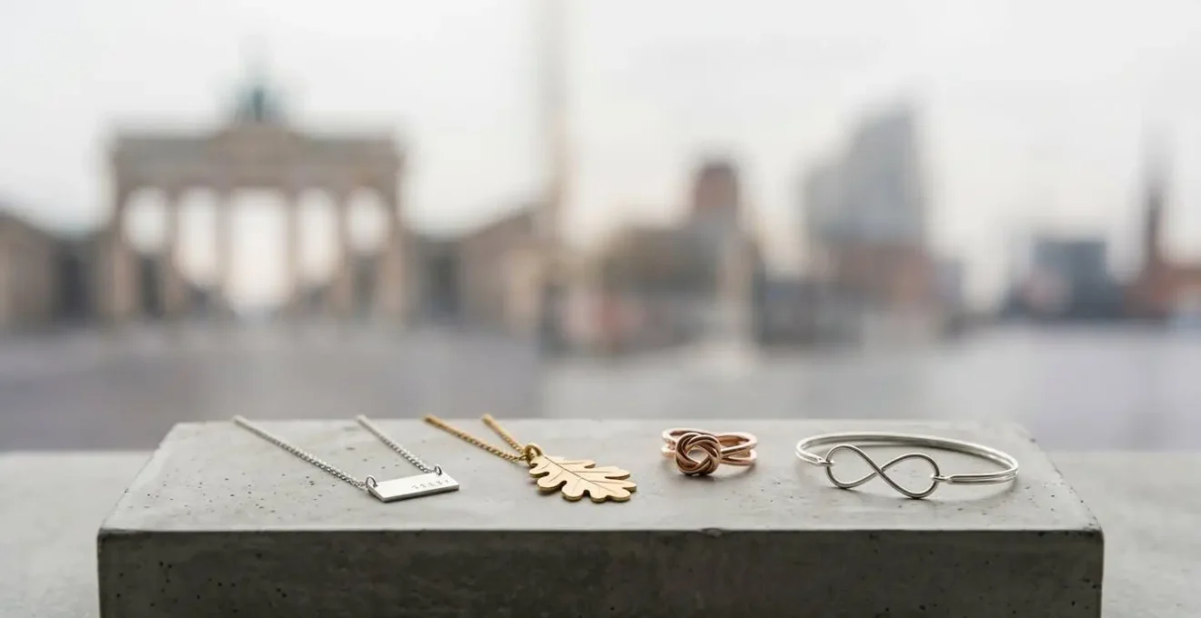 Zeitgenössische Schmucksymbole als Alternative zu Herzanhängern mit architektonischen und natürlichen Motiven